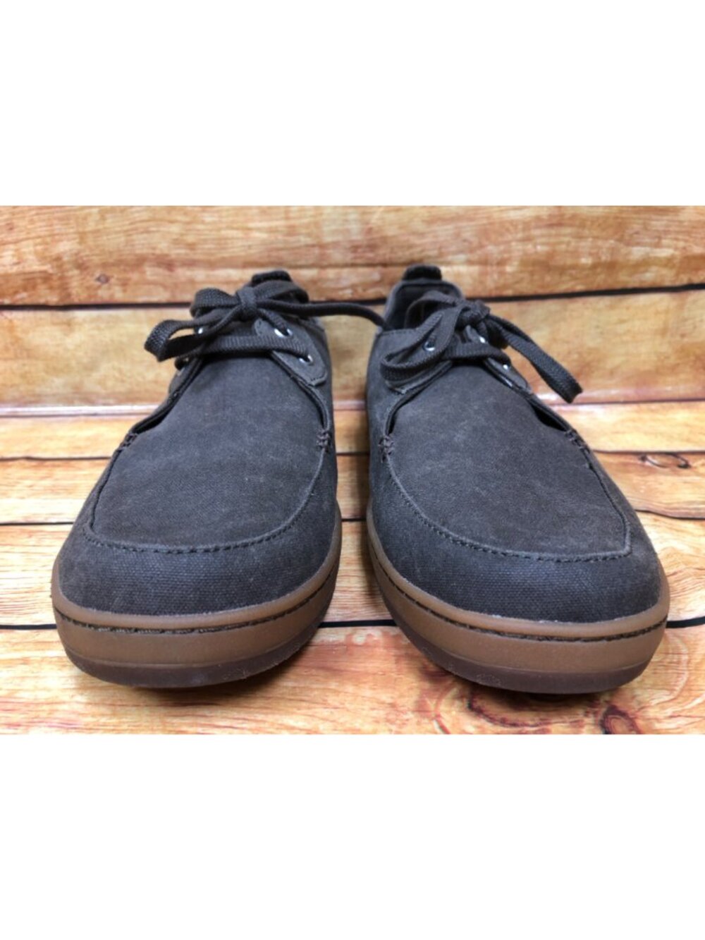 LL Bean Mens 12 M Campside 2 Eye Canvas Brown Sneaker 505999 - Picture 9 of 10